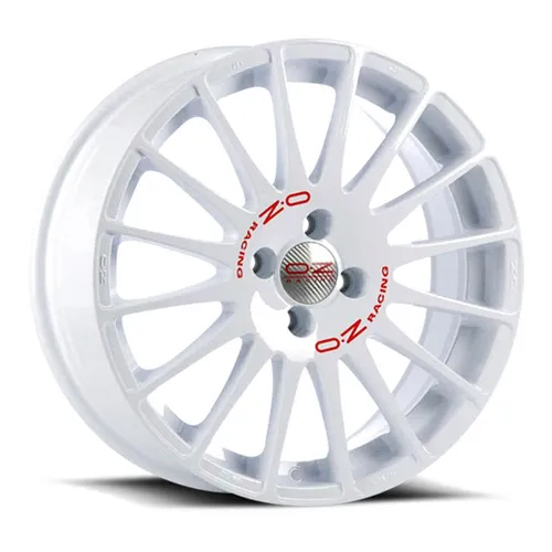 OZ Superturismo WRC Alufelge 7x18" ET20 - Felgen aus hochwertigem Aluminium im Vielspeichen-Design, ideal für sportliche Fahrzeuge. Verleihen Sie Ihrem Auto mit der OZ Superturismo WRC in Weiß einen einzigartigen Look!