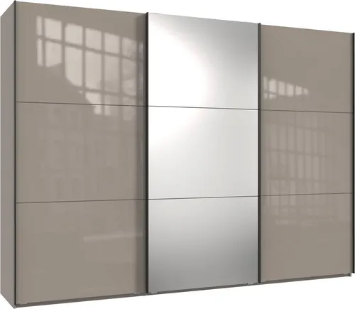 Kleiderschrank WIMEX "Indiana" mit Spiegel, 300cm, saharagrau - Kleiderschrank mit Schwebetüren und Spiegel, Made in Germany, bietet viel Stauraum und pflegeleichte Oberflächen für eine individuelle Raumgestaltung.