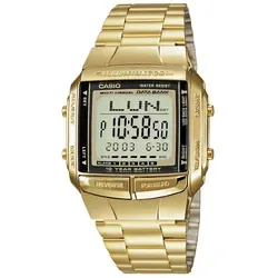 Casio DB-360GN-9AEF Digitaluhr - Gold mit multifunktionalen Features - Elegante Digitaluhr mit 10 Jahren Batterielebensdauer, Stoppfunktion und 5 Alarmen. Ideal für den täglichen Einsatz und zur Organisation Ihrer Termine. Wasserdicht und mit praktischem Edelstahlarmband.