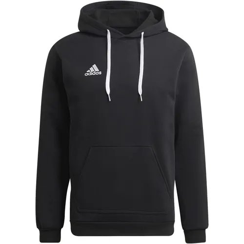 adidas Herren Entrada 22 Sweat Hoodie, Black, L - Bequemer Hoodie für Herren mit regulärer Passform, weitenregulierbarem Kordelzug und praktischer Kängurutasche – ideal für Freizeit und Sport.
