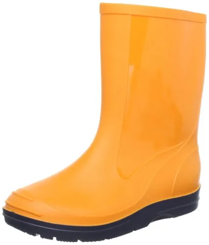 Beck Unisex Kinder Basic 486 Gummistiefel, Orange, 24 EU - Gummistiefel für Kinder, aus robustem Kunstleder und PU, ideal für nasse Tage und ohne Verschluss für einfaches An- und Ausziehen.