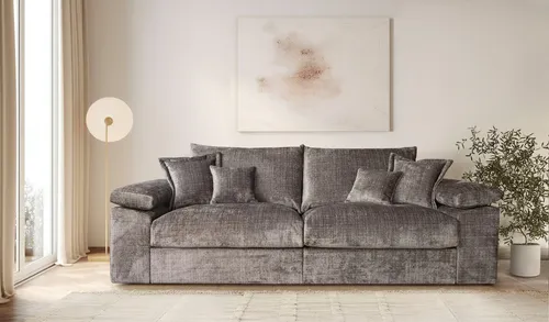 Home affaire Big-Sofa Soft&Cosy XL, B: 246 cm - OTTO - Klassisches Big-Sofa mit Federkern, Breite 246 cm. Ideal für gemütliche Abende, inklusive 4 Zierkissen für zusätzlichen Komfort. Handgefertigt und zeitlos elegant für jedes Wohnzimmer.