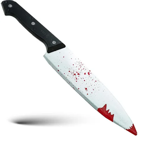 Costumed Kostüm Täuschend Echt Fake Messer mit Blut ca. 34 cm als Accessoire