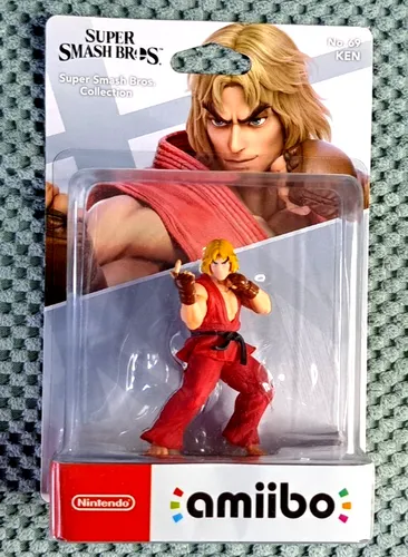 Nintendo Amiibo Figur No. 69 - Ken - Toys to Life, interaktive Figur aus der Super Smash Bros. Serie, ermöglicht einzigartige Spielinhalte und Boosts für dein Spielerlebnis!