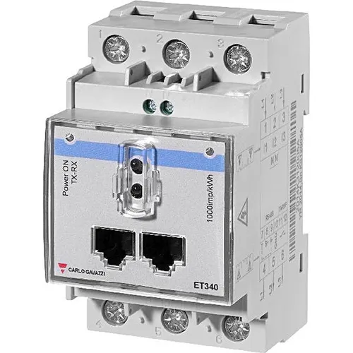 Stromzähler ET340 3-phasig max 65A Victron - Solarenergie-Zubehör für unabhängige Systeme, ideal für Boote und Wohnmobile, misst bis zu 65A pro Phase für effiziente Energieüberwachung.