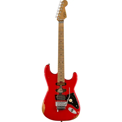 Evh Frankenstein Relic Maple RD - Stratocaster E-Gitarre - E-Gitarren; EVH Frankenstein Relic Serie mit einzigartigem Heavy Relic Finish und hochwertigem Floyd Rose System für erstklassigen Spielkomfort.