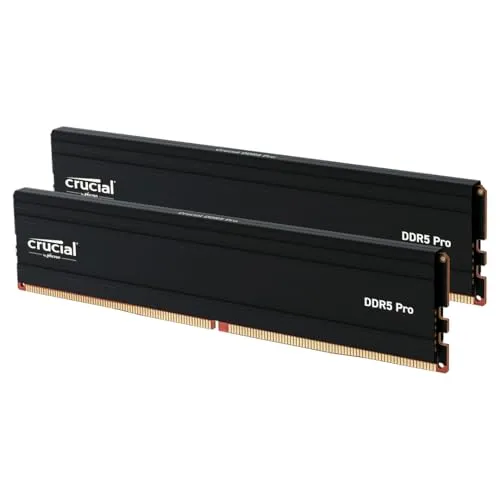 Crucial Pro DDR5 RAM 128GB Kit (2x64GB) 5600MHz - RAM für PC-Komponenten mit hoher Geschwindigkeit und Leistung. Ideal für Gaming und Multitasking dank 5600MHz und Unterstützung für Intel XMP 3.0 und AMD Expo.