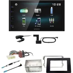 Kenwood DMX-125DAB Einbauset für Opel Movano ab 2019 - Vollständiges Einbauset mit Kenwood DMX-125DAB, DAB Antenne und allen benötigten Adaptern. Genießen Sie moderne Unterhaltung mit Bluetooth und digitalem Radio in Ihrem Opel Movano.