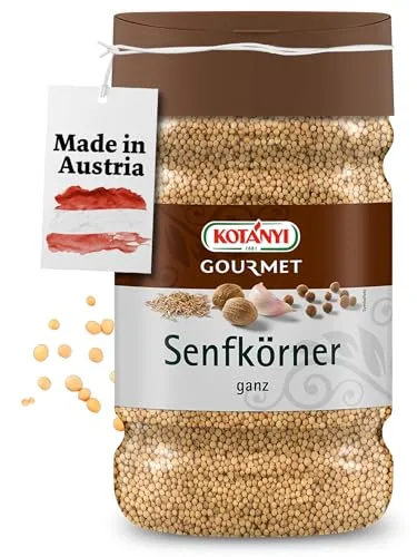 Kotanyi Senfkörner Gewürze für Großverbraucher und Gastronomie, 1200 ccm, ca. 680 g