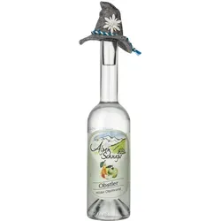 Nannerl Alpenschnaps OBSTLER 38% Vol. 0,5l mit Filzhut - Erleben Sie den Nannerl Alpenschnaps OBSTLER – eine harmonische Mischung aus Äpfeln, Birnen und Alpenfrüchten. Ideal für puren Genuss oder in Cocktails, präsentiert in einer einzigartigen Flasche mit Filzhut.