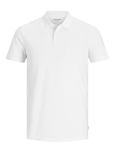 JACK & JONES Herren Jjebasic Noos Poloshirt, Weiß, XS EU