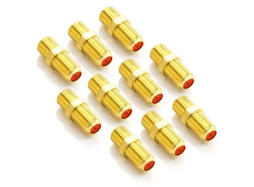 deleyCON deleyCON 10x SAT Adapter Verbinder für Koaxialkabel breite Mutter 2x SAT-Kabel