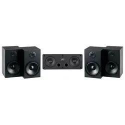 McGrey BSS-265 / CS-440 BK 5.0 Surround Lautsprecher Set - Surround-Systeme mit stilvollen HiFi-Boxen für beeindruckenden 5-kanaligen Klang, ideal für Heimkino und Surround-Anlage, belastbar bis 40 Watt (RMS) pro Lautsprecher.