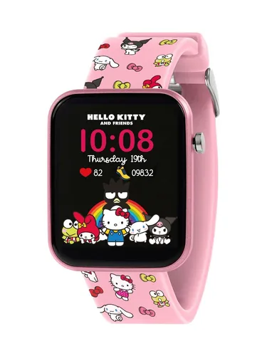 Disney Hello Kitty & Friends Smartwatch mit Druckarmband - Stylische Armbanduhr von Disney mit einem einzigartigen Hello Kitty Design. Ideal für Kinder und Fans, bietet sie eine bequeme Passform und fröhliche Farben für jeden Anlass.