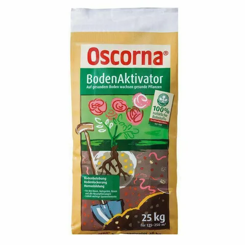 Oscorna Bodenaktivator 25 Kg - Organischer Dünger mit Langzeitwirkung - Dünger für Gemüse und Allzweck, enthält Unkraut- und Moosvernichter für gesunde Pflanzen und optimale Bodenqualität.