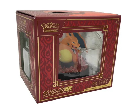 Pokémon Glurak-ex Super Premium Kollektion - Holografische Karten, exklusive Figur und 10 Boosterpacks für ultimative Sammelspaß!