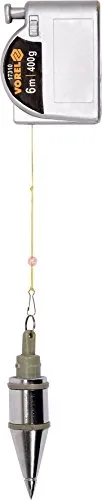 Vorel Senklot 400g 6 Meter mit automatischem Einzug und Magnet Richtlot Maurerlot Lot Schnurlot