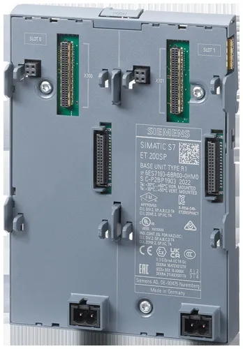 Siemens SIPLUS ET 200SP Baugruppenträger 6AG1193-6BR00-7HM0 - SPS-Prozessoren mit 2 Steckplätzen und DC Eingangsspannung von 19,2 bis 28,8 V, ideal für flexible Automatisierungslösungen.