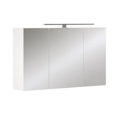 Vicco Badspiegelschrank Weiß Lavio 100x60x20 cm - Spiegelschrank fürs Bad mit integrierter Beleuchtung und Anti-Beschlag-Funktion für klare Sicht – ideal für stilvolle Badezimmer.