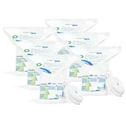 Schülke wipes safe&easy Desinfektionstücher zur Tränkung, trocken 70003349 , 1 Karton = 6 Rollen á 111 Tüchern, "bag system"