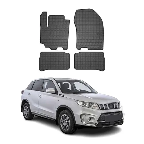 FROGUM Gummifussmatten für SUZUKI VITARA (LY) - Hochwertige Fußmatten aus Gummi, maßgefertigt für vorne und hinten, bieten optimalen Schutz und eine perfekte Passform für Ihr Fahrzeug.