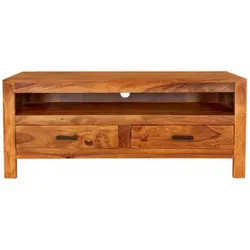 Fernsehtisch Rami 120x50x45 aus indischem Sheesham-Massivholz