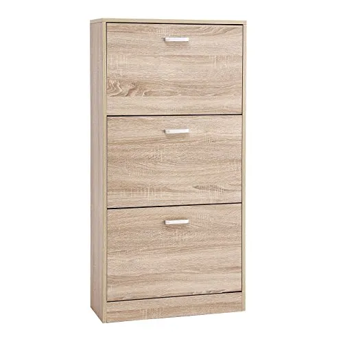 SONGMICS Schuhschrank LBC03NL - Moderne Schuhbank mit 3 Klappen, freistehend und ideal für den Flur. Maximale Gewichtskapazität von 30 kg bietet Platz für Ihre Schuhe.