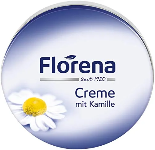 Florena Feuchtigkeitscreme mit Kamille - Feuchtigkeitscreme für alle Hauttypen, beruhigt empfindliche Haut und sorgt für ein zartes Hautgefühl – ideal für die ganze Familie.