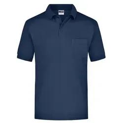 Polo-Piqué Pocket Klassisches Piqué Polohemd mit Brusttasche blau, Gr. XXL