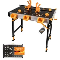 Mobile Werkbank - Klappwerkbank mit über 450 kg Tragkraft, höhenverstellbar und ideal für den mobilen Einsatz