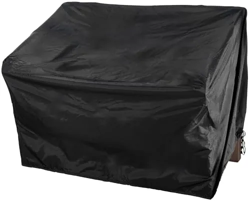 CLP Abdeckhaube für 120cm Gartenbank schwarz - Schutzhülle für Gartenmöbel, wasserabweisend und UV-beständig. Schützt Ihre Gartenbank vor Witterungseinflüssen und Schimmel mit atmungsaktivem, reißfestem Oxford-Gewebe.