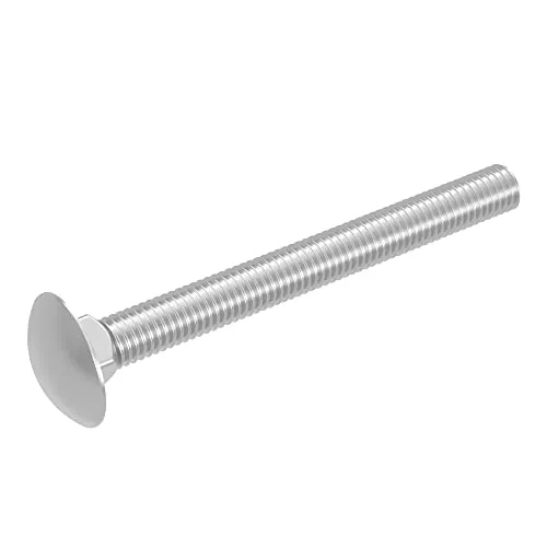 SECCARO Schlossschraube M8 x 80 mm, Edelstahl V2A VA A2, DIN 603 / ISO 8677, Flachrundkopf mit Vierkantansatz, Vollgewinde, 20 Stück