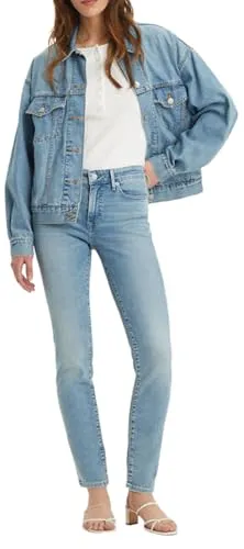 Levi's Damen Slim-fit-Jeans "712 SLIM WELT POCKET", Größe 29 - Hoch geschnittene Slim-fit-Jeans für Damen von Levi's® in blau (BLUE WAVE LIGHT). Figurbetonender Schnitt, pflegeleicht und vielseitig kombinierbar für jeden Anlass.