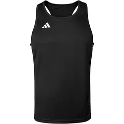 adidas Herren Basisstanzer Base Punch Unterhemd, Schwarz - Trainingsbekleidung aus weichem, leichtem und dehnbarem Stoff, speziell für Funktion und Komfort entworfen, mit klassischem 3-Streifen-Design und adidas Logo.