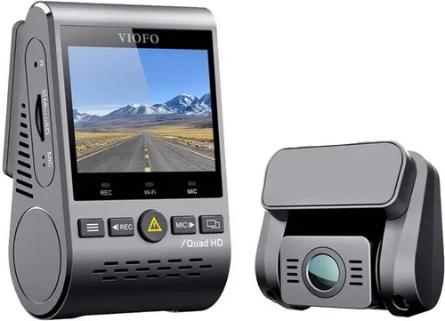 VIOFO A129 PLUS DUO-G 2K + 1080p - Dashcam mit GPS und WiFi - Dashcam mit dualer Aufzeichnung in 2K und 1080p, ideal für sicheres Fahren. Integriertes GPS für Geschwindigkeits- und Routenaufzeichnung, sowie eine App zur einfachen Steuerung und Übertragung.