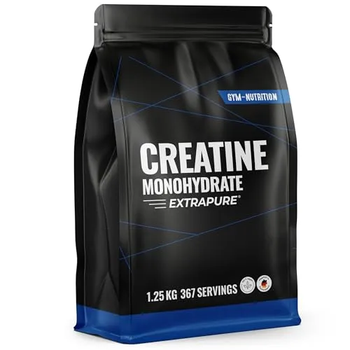 Creatin Monohydrat Pulver 1,25kg - Hochreines Kreatin für optimale Leistung - Hochreines Creatin Monohydrat im praktischen XXL Beutel. Ideal für die einfache Anwendung in Shakes oder Smoothies. Vegan und ohne Zusatzstoffe für pure Qualität. Perfekt für dein Training!