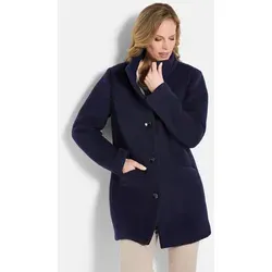GOLDNER Jerseyblazer Kurzgröße: Stepp-Winterjacke mit Kapuze Langarm Übergangsjacke mit zweiter Jacke, Taschen blau 25