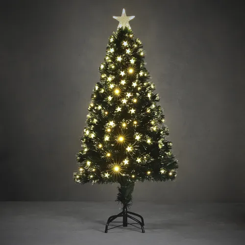 Luca Lighting Mercury Künstlicher Weihnachtsbaum mit LED-Fiber-Optik - H150 x Ø65 cm - Grün