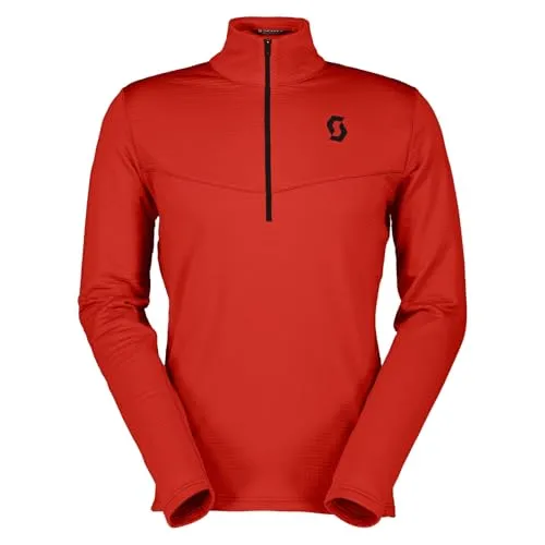 Scott Pullover M's Defined Light turbo red (8134) L - Herren Midlayer für Skitouren und Freeskiing, extrem atmungsaktiv mit 1/4-Reißverschluss für optimale Belüftung und Bewegungsfreiheit.