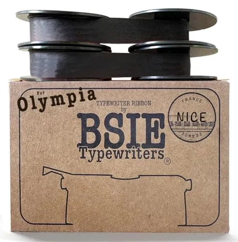 BSIE Typewriters – Olympia Schreibmaschinen-Farbband Schwarz – Doppelpack – Passend für SM3, SM4, SM7, SM9, SF, Traveller, Splendid – GR1 / DIN 2103 / DIN 32755 – Getestet in Nizza, Frankreich