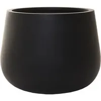 VIVANNO Blumentopf GIRAR Anthrazit 37 cm - Runder Pflanzkübel aus robustem Fiberglas, ideal für voluminöse Pflanzen. Frostbeständig und wetterfest, perfekt für Innen- und Außenbereiche. Erhältlich in trendigen Farben wie Anthrazit oder Beton-Optik.
