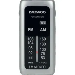 Daewoo DW1129 Tragbares Radio - Klassisches Radio mit eingebautem TV-Tuner, ideal für unterwegs. Hochwertige Klangqualität und vielseitige Stromversorgung: Batteriebetrieb oder Netzteil.