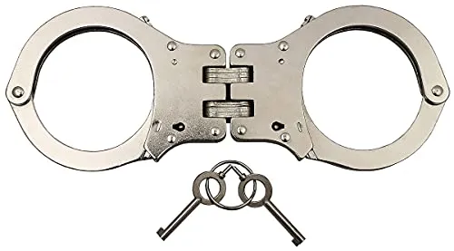 MFH Handschellen, mit Gelenk, stabile Ausführg, 2 Schlüssel