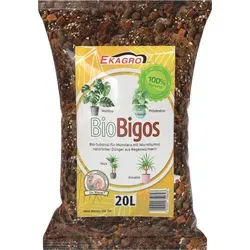 EKAGRO | Erde - 20 Liter - Palmenerde - Grünpflanzen - Erde für Monstera - Organisch-Bigos - Palme Zimmerpflanze