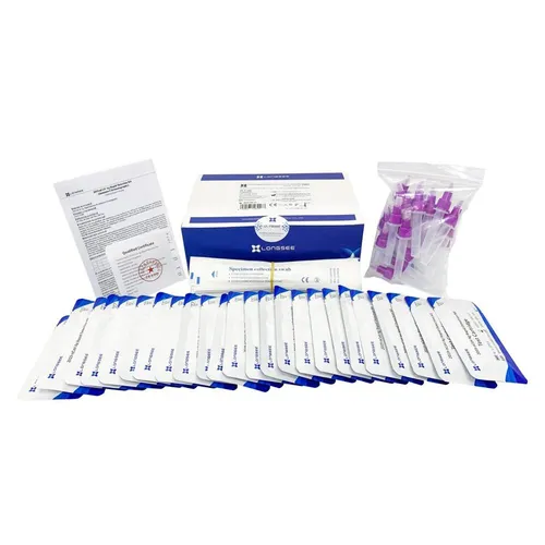 Longsee Covid-19 PROFI Antigen-Schnelltest (25 Stück) - Medizinischer Bedarf, 100% Sensitivität laut PEI-Liste, schnelle Ergebnisse in nur 15 Minuten, ideal für professionelle Anwender in medizinischen Einrichtungen.
