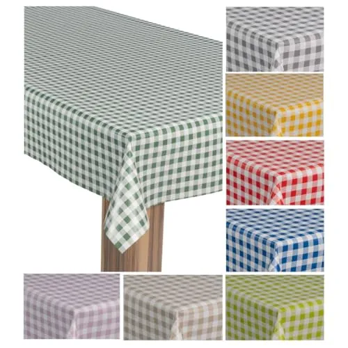 Laro Wachstischdecke bunt 220 x 130 cm - Bunte Wachstuch-Tischdecke im karrierten Design, ideal für Indoor- und Outdoor-Einsätze. Wasserabweisend und leicht abwischbar, perfekt für gesellige Runden!