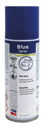 Blue Spray 200 ml - Blau färbendes Haut- und Klauenspray für Tiere - Sonstige, effektives Färbespray zur Kennzeichnung und Wundbehandlung bei Tieren, schützt und fördert die Heilung.