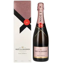 Moët & Chandon Champagne ROSÉ IMPÉRIAL Brut 0,75l Geschenkbox - Exklusiver Rosé-Champagner aus Pinot Noir, intensiv und weich, ideal zu leichten Gerichten. Perfekt für besondere Anlässe oder als Geschenk.