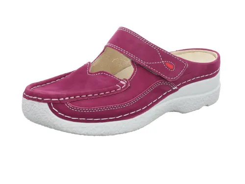 Wolky Roll-Slipper Clog Timber nubuck Bougainville (pink) 0622716-660 41 - Rosa - 41 - Der Wolky Roll-Slipper Clog vereint stilvolles Design mit hohem Tragekomfort. Ideal für den Alltag, bietet er ein herausnehmbares Fußbett für individuelle Anpassung und eine langlebige Laufsohle.