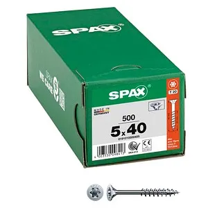 SPAX Universalschrauben T20 Senkkopf WIROX 0191010500405 5 mm x 40 mm, 500 St.
